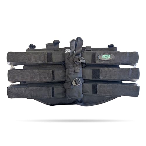3Skull 6+1 Paintball Harness Black - Paintball Pod Harness - Tank Holder