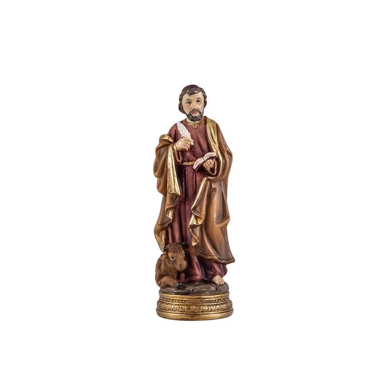 Figurine Saint Luc en résine pour décorer un coin prière avec élégance