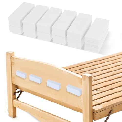 20Pcs Headboard Stoppers White Furniture Wall Protectors Headboard Pad EVA Pads Bed Noise Stoppers for Headboard Couch Bed Wall Bumper (5mm/15mm Thick)