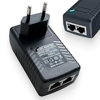Gigabit 48V 30watt PoE Injector Adapter, 30W, für Geräte mit 802.3af Standard, Gigabit Ethernet 1000Mbps, kompatibel mit PoE-fähigen Geräten, RJ45