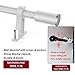 Curtain Rod Bracket, Heavy Duty Curtain Rod Holder White Curtain Rod Hook for 1 Inch Drape Rod, Single Curtain Brackets for Wall Rod Support, 2 Pack