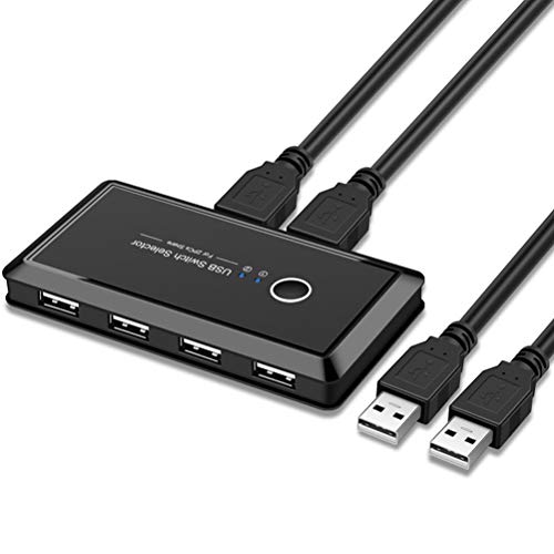 Mobestech Seletor de chave USB 2.0 para impressora, teclado, mouse, caixa comutadora USB 2.0