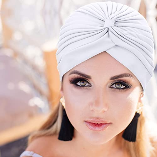 Image of SATINIOR 6 Pcs Stretchy Turban Head Wraps for Women