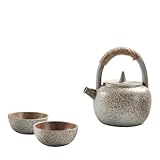 Service à thé Kung Fu portable et simple pour l'extérieur (une théière et deux tasses).