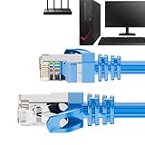 Cat 6 Ethernet Patchkabel, Cat 6 Patchkabel | 10 Fuß Hochgeschwindigkeits-Netzwerkkabel Schwere Hochgeschwindigkeits-Netzwerkkabel | 10 Gops geschirmtes LAN-Kabel, Internetkabel-Kabel für Router