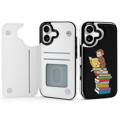 手帳型 おさるのジョージ (1) 対応 iPhone 17 ケース カード収納 スマホケース 財布型 携帯ケース 軽量 全面保護 スタンド機能 おしゃれ お祝いギフト