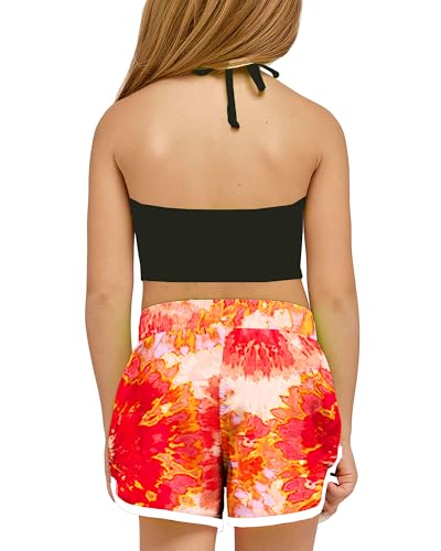 Image of Deerose Kids Hawaiian Swim Board Shorts Quick Dry Active Swim Trunk 5-14 Years