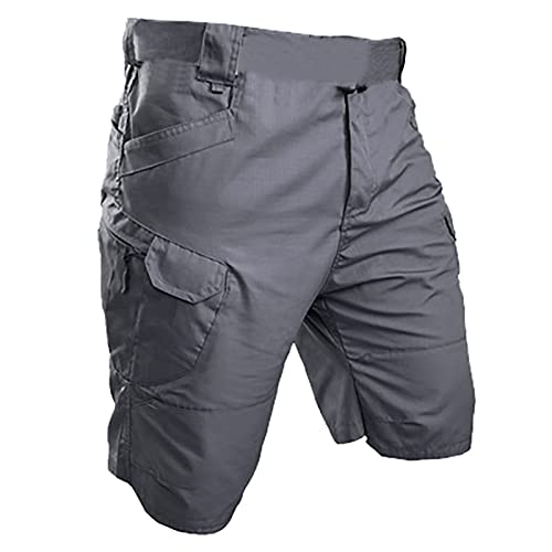 Shorts Cargo Relajados para Hombre Gris miniatura 3