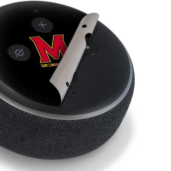 Skinit Decal Audio Skin Compatible with Amazon Echo Dot 3 - Officially Licensed University of Maryland M Logo Design
