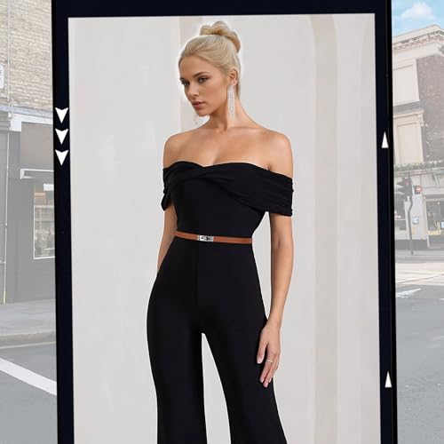 Women Skinny Leather Belt Thin Waist Belt with Adjustable Alloy Turn Lock Buckle Dresses Jeans Coats2