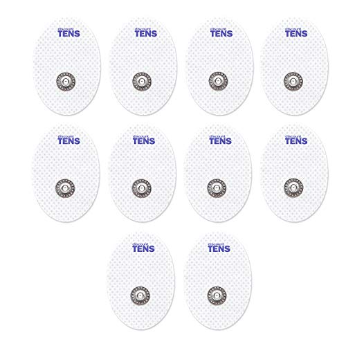 Discount TENS - Electrodes, Premium Quality Small Replacement Pads for TENS Units, 5 Pairs of Snap Unit Electrodes (10 TENS Unit Pads), 1.57 inch (4cm) x 1.18 inch (3cm)