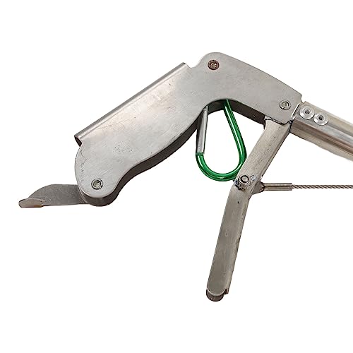 52-Zoll-Schlangenzange, Faltbarer, Extra Langer Reptiliengreifer aus Edelstahl mit Breitem Backenhandhabungswerkzeug mit Automatischem Verriegelungsgriff und Bequemem Griff