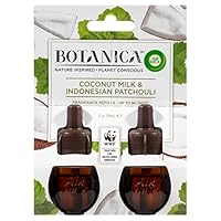 Botanica Liquid Electric Diffuser Fragrance Refill, Coconut Milk & Indonesian Patchouli, 2 x 19mL Refill