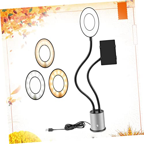 Housoutil 3Pcs Anel De Luz Suporte Para Telefone Suporte De Telefone Encantos Candeeiros De Mesa Luz