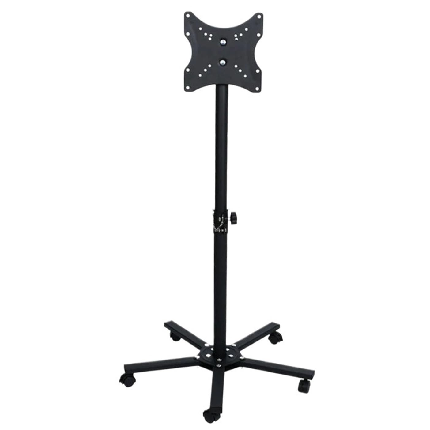 Support de moniteur amovible et chariot TV réglable en tôle d'acier avec base à 5 pieds