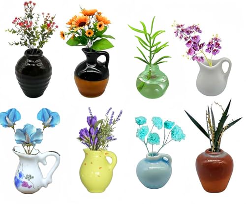 Imanes de cerámica mini jarrón 8 piezas para refrigerador