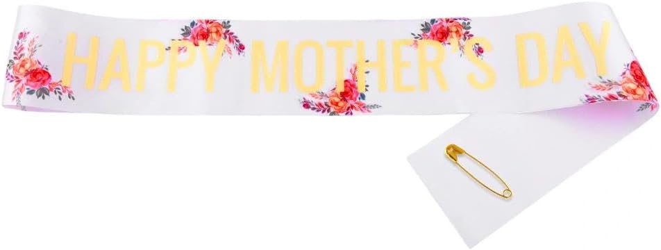 Happy Mother's Day Sashes for Mom Birthday Gift for Mother Mama Mothers Day Party Decorations