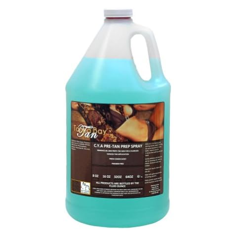 CYA Pre Tan Sunless Airbrush Spray Tanning Prep Spray Gallon (ships in four 32 oz bottles) Cover
