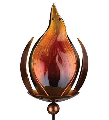 Regal Art & Gift 12484 Blaze Solar Stake-Bronze Garden Décor