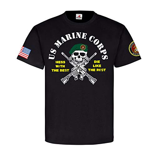 T-shirt armée américaine Marine noir pour vos sorties outdoor L