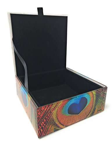 Glass Keepsake Jewelry Box (Peacocks) #TOP4