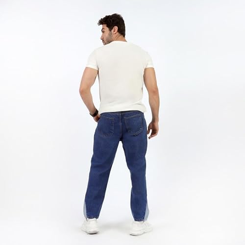 بنطلون جينز اكس للرجال من ديزل بلون ازرق بوي فريند مقاس 36-152 لون ازرق-36