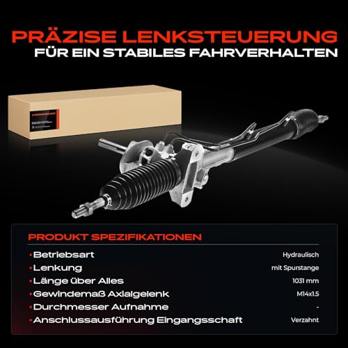 Frankberg Lenkgetriebe Servolenkgetriebe Hydraulisch für Linkslenker Kompatibel mit Galaxy WGR 1.9L-2.8L 1995-2006 A.l.h.a.m.b.r.a 7V8 7V9 1.8L-2.8L 1996-2010 S.h.a.r.a.n Replace# 7M3422061B