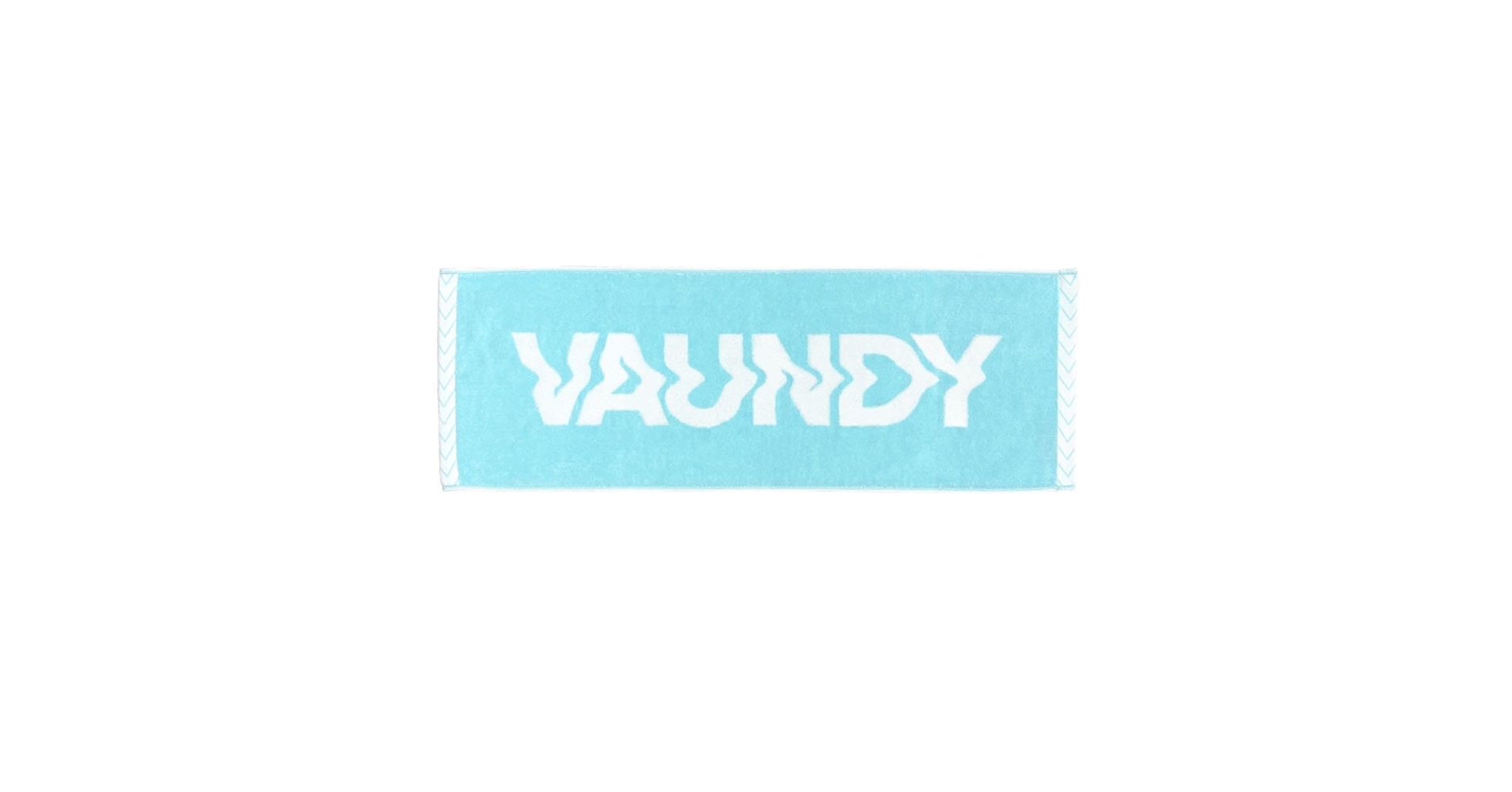 Amazon.co.jp: Vaundy ロゴジャガードタオル Pale blue×White