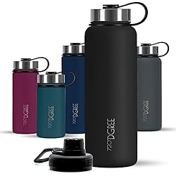 720°DGREE Botella Agua Termo Acero Inoxidable “noLimit“ – 950ml - Sin BPA Free, Antigoteo y Prueba de Fugas - Frasco térmico, Cantimplora Aislada Bebida Caliente Frío con Gas +Cubierta Deporte Gratis