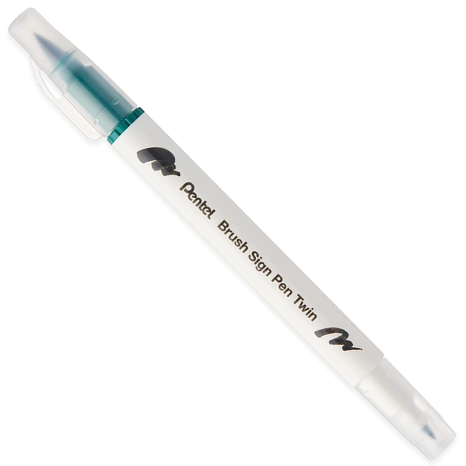 Pentel SESW30C Brush Sign Pen Twin Fibre Tip Pen, Double Ended, Water-based Ink, Dark Pack of 6, Black, Light Grey - Image 4