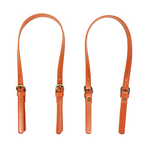Anses de rechange orange ajustables de 65 cm à 71 cm en simili cuir