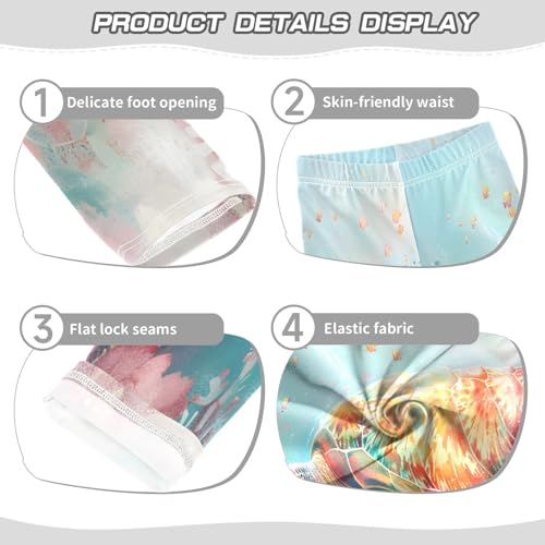 Toddler Girls Leggings Printed Yoga Pants Leggings Marine Turtle Coral Innovative Page Design Soft Dreamy for Kids3