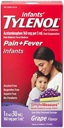 Tylenol Infants Acetaminophen Liquid Medicine, Grape, 1 fl. oz