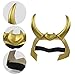 Bulex Halloween Helmet Horns Cosplay PVC Gold Crown Halloween Headpiece Masquerade Costume Mask Party Props