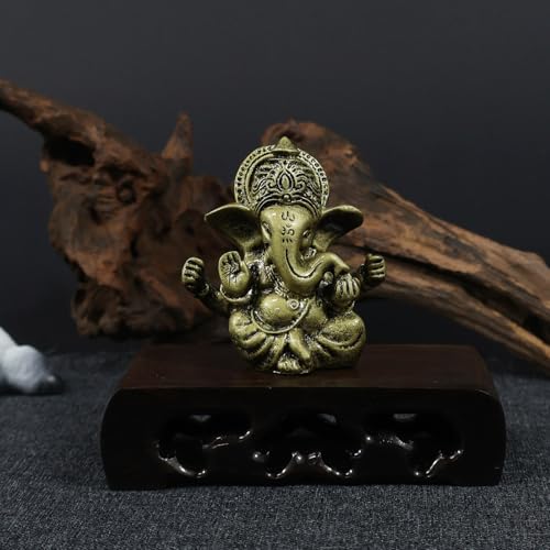 Estatua de Buda Lord Ganesha de piedra artificial miniatura 2