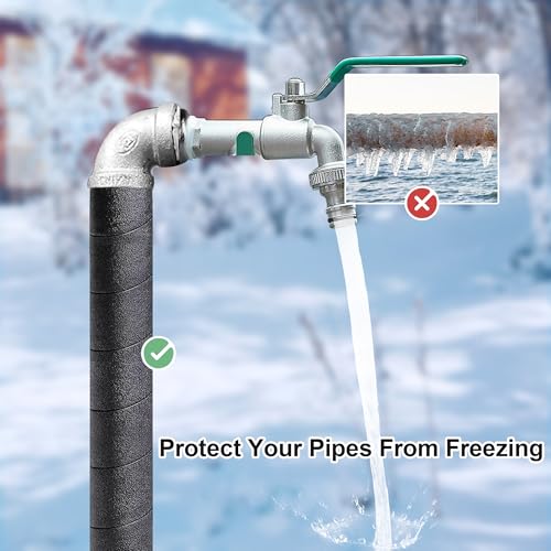 2 Pack Pipe Insulation Foam Tube, 15.7\" L x 0.79\" Inner Diameter Black Pool Noodles Foam, Multi-Purpose Snake Pipe Wrap Protection for Outdoor Indoor Swimming Pool Handle and Winter Water Pipes