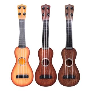 MILISTEN Taille Guitare Quatre Jouet Musical Petit Ukulélé Rouge avec Enfants Mini Instruments Bois Couleur Jouant Imité - Les Beatles, Paul McCartney, John Lennon, RIngo Starr, George Harrison