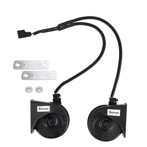 Safego ホーン 車 トヨタ車汎用 【全新バージョン】 レクサスホーン レクサス風 車検対応 車用 ホーン 純正サウンド ホーン 防水 汎用 120db 高音/低音2個セット 二股分岐ハーネス付き 取付簡単 [並行輸入品]
