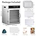 SUCICENI Food Dehydrator Machine 12 Stainless Steel Trays 1000W Meat Dehydrator for Home Use, 24H Timer & 195℉ Temperature Control Food Dryer for Jerky Fruit Herbs Mushroom Dog Treats