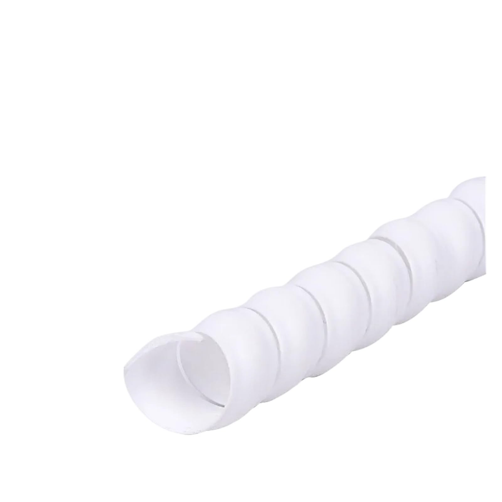 Tubo avvolgicavo a spirale, Avvolgicavo flessibile a spirale multicolore ID 8-35 mm 5 m Organizzatore di cavi(White,ID 14mm)