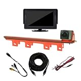 Dolphin Automotive Brake Light Reversing Rear View Camera Kit with 4.3 Inch Dash Board Monitor For VW Transporter T5 / T6 Van With Double Doors
