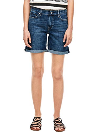 s.Oliver Hose Kurz Pantalones Cortos de Jean, 56z3 Blue Denim Stretch, 44 para Mujer