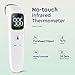 Touchless Thermometer for Adults and Kids, Fast Accurate Thermometer with Fever Alarm, 1S Reading & Silent Mode (LED-White)
