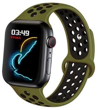 Image of TechMount Silicone Luxury Dotted Sports Watch Band Strap Compatible with Apple Watch Straps 42mm 44mm 45mm 46mm 49mm iWatch Ultra & SE & Series 8 /7 /6 /5 /4 /3 /2 /1 Breathable Replacement Strap