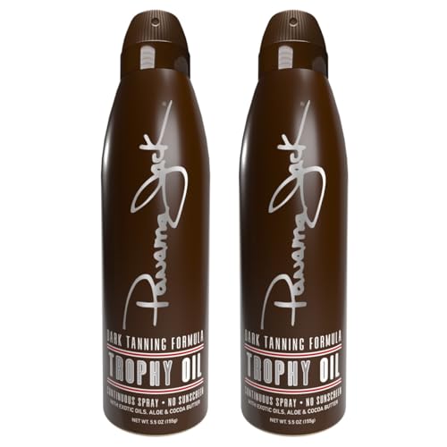 Panama Jack Trophy Suntan Oil - Contains No Sunscreen Protection (0 SPF), Light Formula with Exotic Oils, Aloe and Cocoa Butter, Tropical Fragrance, 5.5 OZ (Pack of 2)