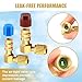 Yaocom R12 to R134a Fitting Adapter Kit, R12 to R134a Conversion Retrofit Fitting Adapter Quick Coupler Valve A/c 90° Fitting, High Low Side Retrofit Fits for Car Air Conditioner Refrigerant