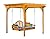 A&L Furniture Co. 8' x 10' Amish-Made Cedar Pergola with 75" Marlboro Swing Bed, Natural