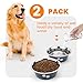 2 Pack Dog Bowls (2020ML), Stainless Steel Dog Bowls with Nonslip Silicone Bottom, Pet Feeding Bowls for Cat, Pups-Food and Water Bowls for Large Dogs