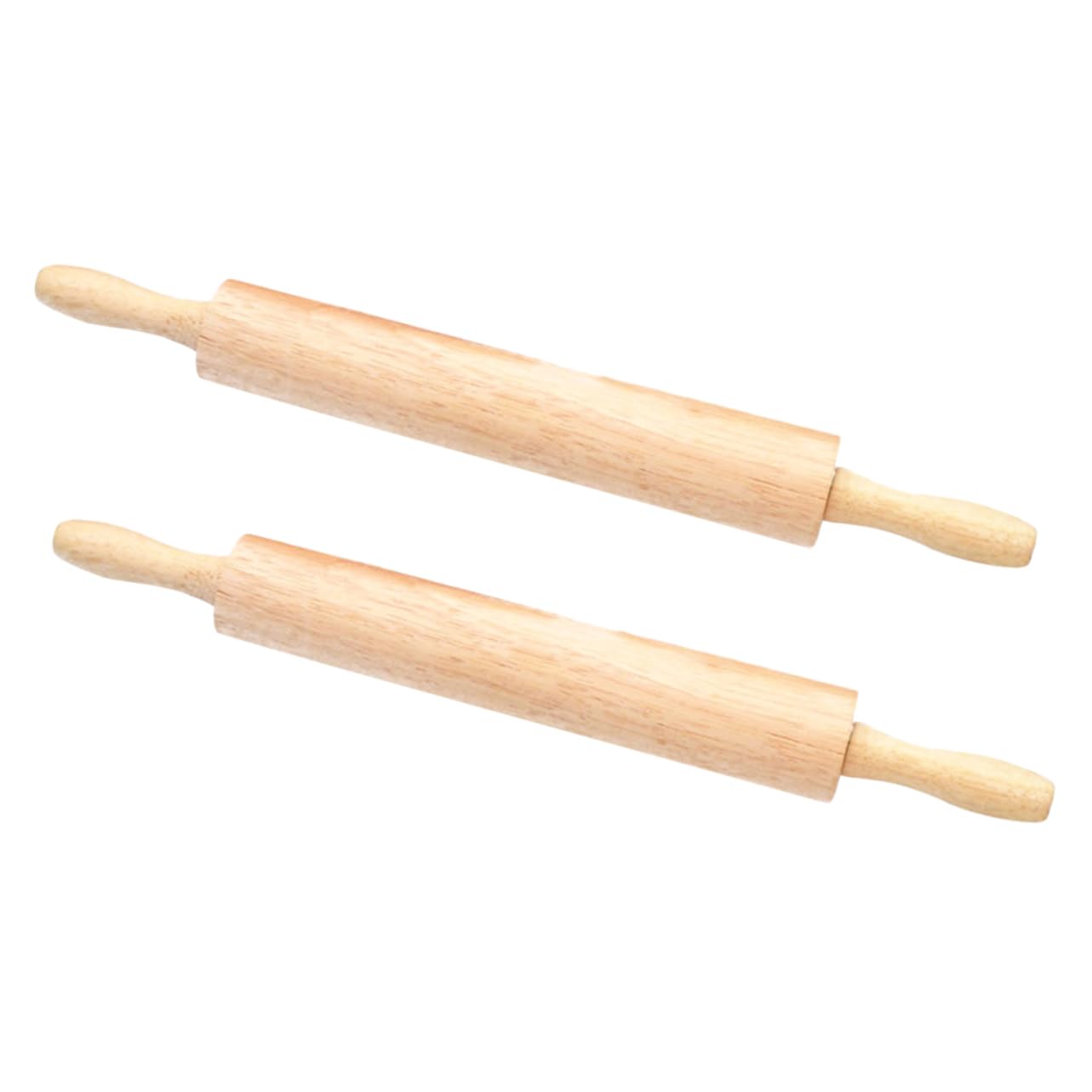 CLISPEED 2stücke Unlackiertes Nudelholz Holzrollstab Wachsfrei Glatter Teigroller Für Brot Pizza Kekse Fondant Ergonomisch Backen Küchenwerkzeug
