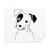 Cartoon Dog Black Illustration Pattern Cleaning Cloth Screen Cleaner 2pcs Suede Fabric